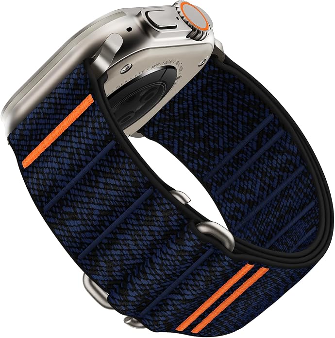 Suitisbest Sport Bands Compatible with Apple Watch Ultra Band 49mm 46mm 45mm 44mm 42mm 38mm 40mm 41mm Men Women, Stretchy Nylon Sport Loop Strap with S-Hook for iWatch Series 10 Ultra SE 9 8 7 6 5 4 3