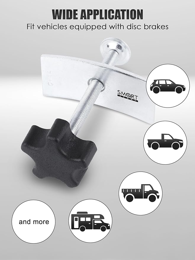 SMART JERRY - Brake Caliper Compression Tool │Heavy Duty Caliper Piston Compressor Tool │Disc Brake Pad Spreader for Compressing Inner Pad │Fit Most Cars and Light Trucks