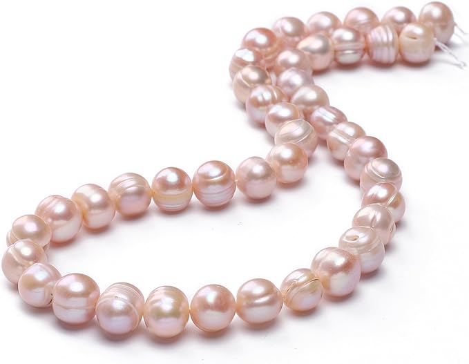 Natural Pearl Beads Potato 9-10mm Purple Freshwater Cultured Loose Gemstone Beads for DIY Jewelry Making 13.8''/Strand HQ