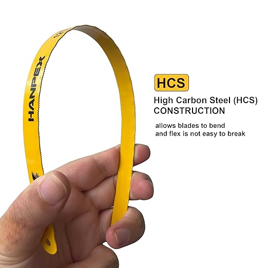 Hacksaw Replacement Blades Set (10 Pack) High Speed 12" Length Hack Saw Blade - High Carbon Steel (HCS) Cutting Blades