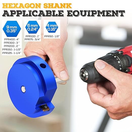 7PCS PVC Pipe Reamer Kit - SCH40 Aluminum Deburring Tool Kit (3/4" to 4") | Dual-Blade Technology | Deburring Tool for PVC & ABS Pipes | Fits Standard 1/2" Drills