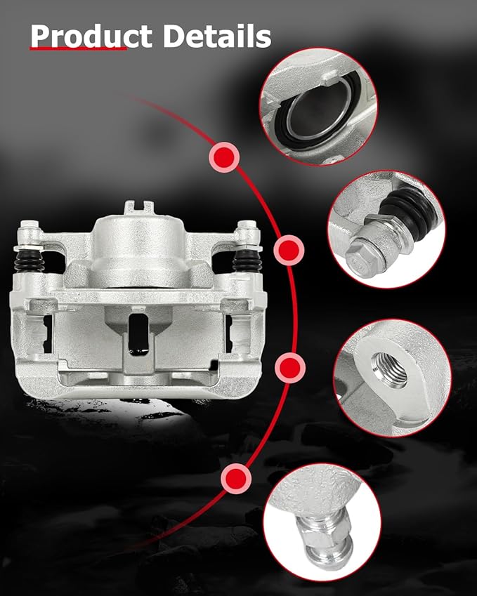 cciyu Front Left Brake Caliper Assembly w/Bracket 19B3428 2008 2009 2010 2011 2012 2013 For Nissan For Rogue,2014 2015 For Nissan For Rogue Select,2010 2011 2012 2013 For Suzuki For Kizashi