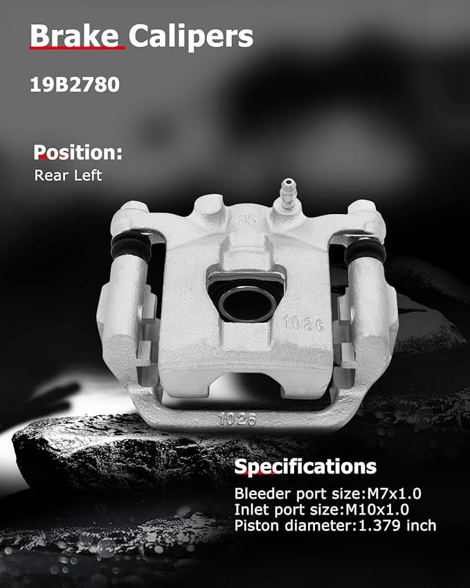 cciyu Rear Left Brake Caliper Assembly w/Bracket 19B2780 For Nissan For Altima 2002-2023,For Nissan For Maxima 2003-2008 2019-2023