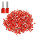 XHF 200 PCS AWG 10/6.0mm² Wire Ferrules Insulated Copper Crimp Connectors, Crimp Pin Cord End Terminals Red