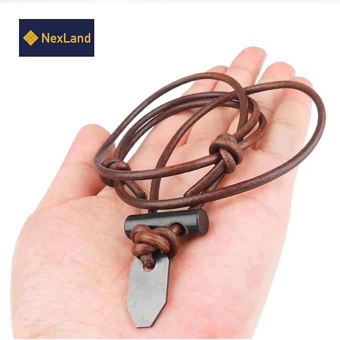 FNL Ceramic Fire Starter Necklace Leather Cord