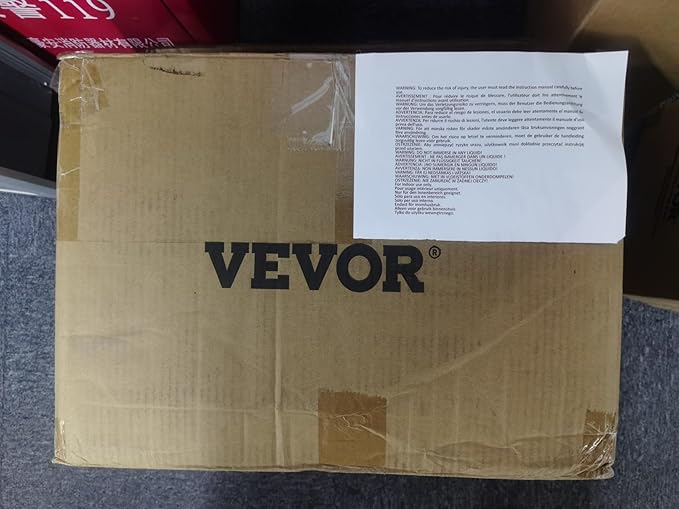 VEVOR Drain Cleaning Machine 50 FT x 3/8 Inch, Sewer Snake Machine Auto Feed, Drain Auger Cleaner with 4 Cutter & Air-Activated Foot Switch for 1" to 4" Pipes, Orange, Black