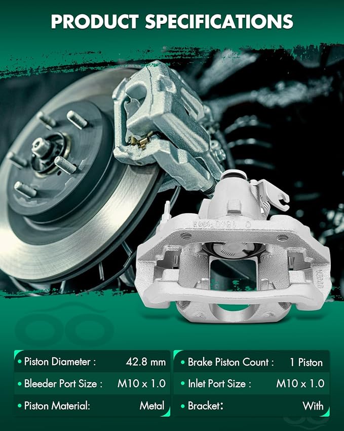 SCITOO 18B5299 18B5298 Rear Left & Right Disc Brake Calipers Assembly w/Bracket For Ford For Edge 2011-2014,For Lincoln For MKX 2011-2015
