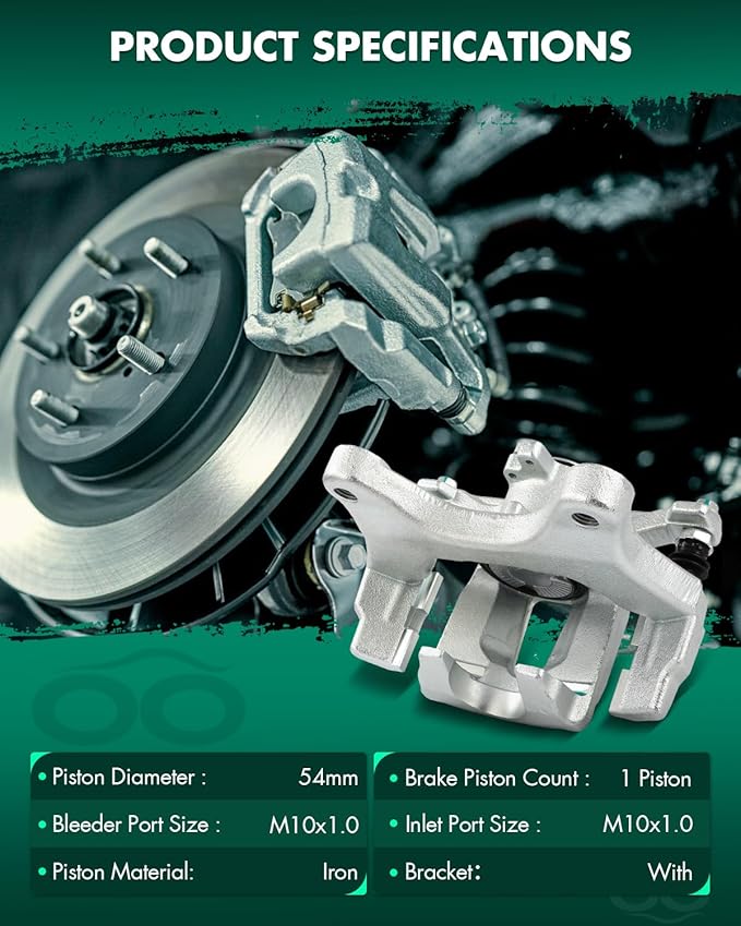 SCITOO 18B5500 Rear Right Disc Brake Caliper w/Bracket Fit For Ford For F-150 2015-2017, Single Piston