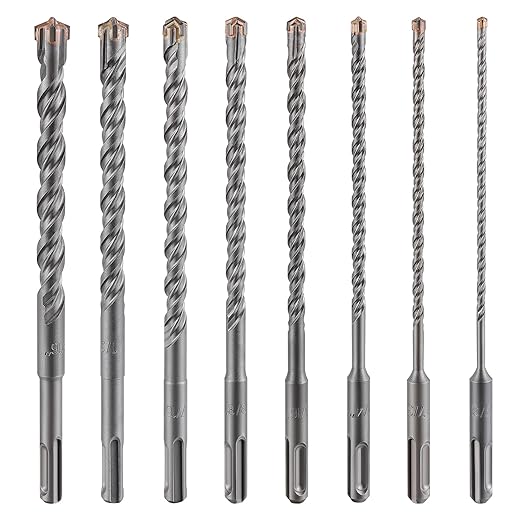 Concrete Drill Bit lengthening 1pcs 3/4" X 18"-16" Cross-Type Double Thread Carbide Material Suitable for Concrete, Brick, Cement Walls, Stone, Extra Long Hammer Drill Bits for Concrete