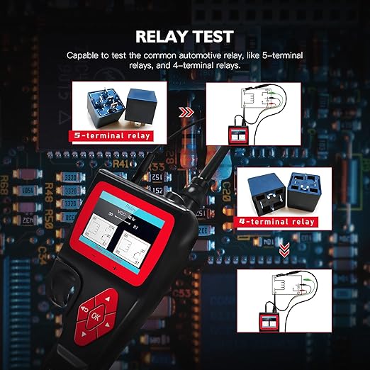 TopDiag P200 Power Circuit Probe Kit - Automotive Circuit Tester with 2024 Online Update, 9~30V Voltage Range, Multimeter, Relay Test, Fuel Injector Tester, Activating Component, Oscilloscope Mode