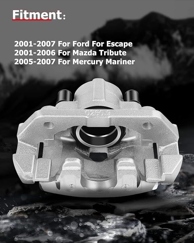 cciyu Front Left & Right Brake Calipers Assembly w/Bracket 18B4778 18B4779 2001-2007 For Ford For Escape,2001-2006 For Mazda For Tribute,2005-2006 For Mercury For Mariner