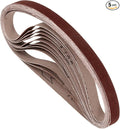 5 Pcs Sanding Belts 3/8 x 21 Inch 320 Grit Aluminum Oxide Abrasive Sandpaper for Belt Sander Metal Grinding Wood Working Weld Rust Removal