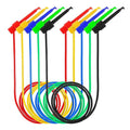 5PCS Test Hook Clips Silicone Test Leads, 20 AWG Multimeter Electrical Test Dual Lead Test Hook Clips for Electronic, Component, Testing Connecting