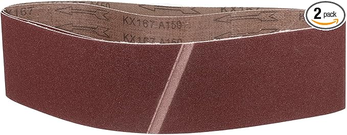 3 x 24 Inch Sanding Belt, 2 Pcs 150 Grit Knife Sharpener Belts Work Sharpening for Belt Sander Knife Carving Tool Metal Working