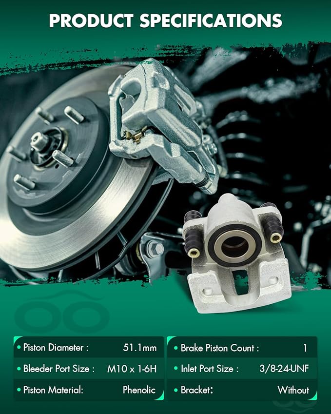 SCITOO Rear Right Brake Caliper Without Bracket 184858 Compatible For Ford For F-150 2004-2011 For Ford For Lobo 2005-2009 For Lincoln Mark LT 2006-2008 2010-2011