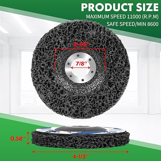5 Pack Strip Discs Rust Remover Wheel Stripping Wheel for Paint Strip Wheel Poly Abrasive Wheel Discs Rust, Oxidation, Paint Remover-Purple (4-1/2'' x 7/8''-5B)