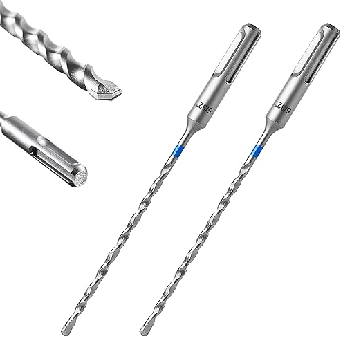 toolant Masonry Drill Bit,SDS Plus Rotary Hammer Drill Bits Set for 5/32" x6inch 2pcs,Carbide Tipped 2-Cutter for Concrete,Masonry and Brick