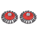 Wire Wheel for 4 1/2 Angle Grinder, 2 Pack 4 Inch Twist Knotted Wire Wheel for Grinders, with 5/8 Inch-11 Threaded Arbor, Angle Grinder Wire Wheel for Heavy&Light Duty Work