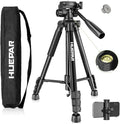 Huepar Professional Laser Level Tripod, 60 Inch Adjustable Laser Level Stand, Suit for Heavy Duty Laser Levels, Point Lasers, Laser Distance Measures; 1/4" & 5/8" Thread Mount, Non-Slip Feet, TPD14B