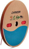 Chanzon 2:1 Ratio - 80Ft Roll - 9/64" (3.5mm) Heat Shrink Tubing 2:1(25M Total Length) Red Polyolefin Sleeving Wrap Shrinking 2 to 1 1pcs