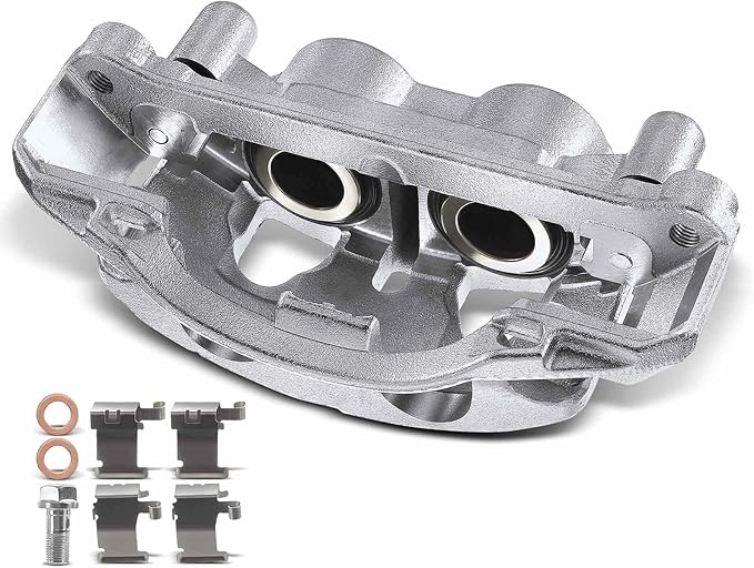 A-Premium Disc Brake Caliper Assembly with Bracket Compatible with Select Chevy and GMC Models - Silverado 2500 HD/3500 HD/Sierra 2500 HD/3500 HD 2011-2019, Suburban 3500 HD 2016-2019 - Front Driver