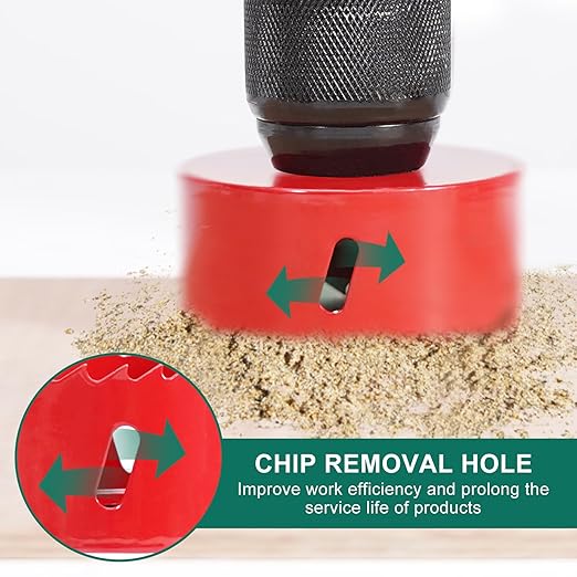 HYCHIKA 3 Inch/76mm Hole Saw,Bi-Metal Cutter Hole Max Cutting Depth 32mm with 1 Arbor Drill Bit for Wood Cutting Cornhole Plastic Drywall Boards Fiberboard