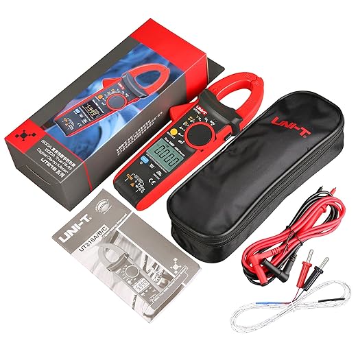 UNI-T Clamp Meter UT216C, Inrush Current AC/DC 600A TRMS HVAC Volt Amp Ohm Meter Multi Meter, Auto Ranging 6,000 Counts, Voltage Frequency Resistance Capacitance Temperature Continuity Diode Tester