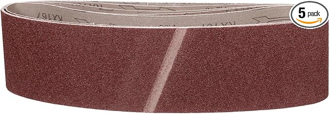 6 x 48 Inch Sanding Belt, 5 Pcs 60 Grit Knife Sharpener Belts Work Sharpening for Belt Sander Knife Carving Tool Metal Working