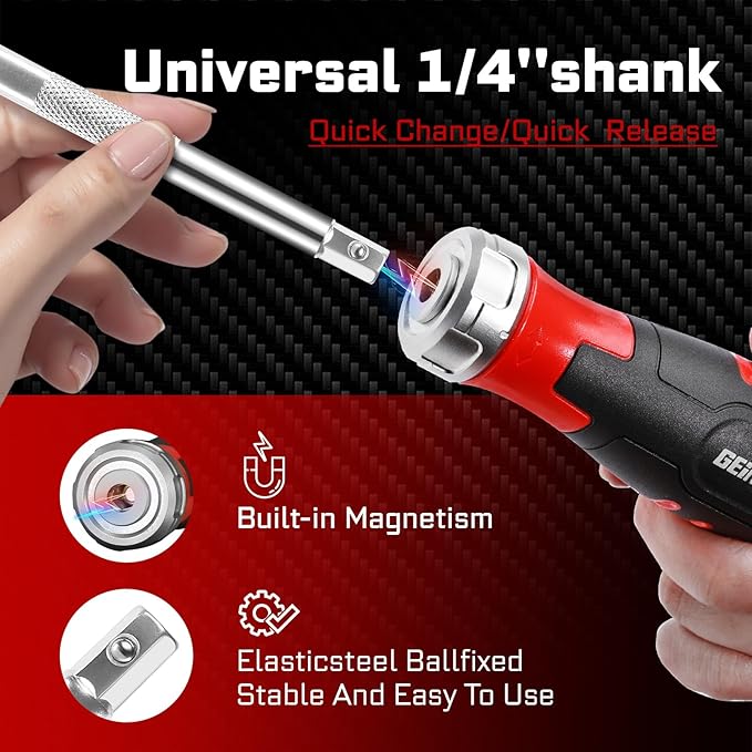 62Pieces Ratcheting Screwdriver Set, 12-in-1 Multi-bit Magnetic Screwdriver Quick-Load Mechanism, S2 Steel Phillips, Slotted, Torx, Square Bits, Impact Bit Holder with Eva Foam Storage Tray
