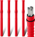 Tandefio 4 Pcs Welding Rod Storage Tube 40 Inch Tig Rod Storage Canisters Welding Electrode Holder Airproof Waterproof Container(Red)