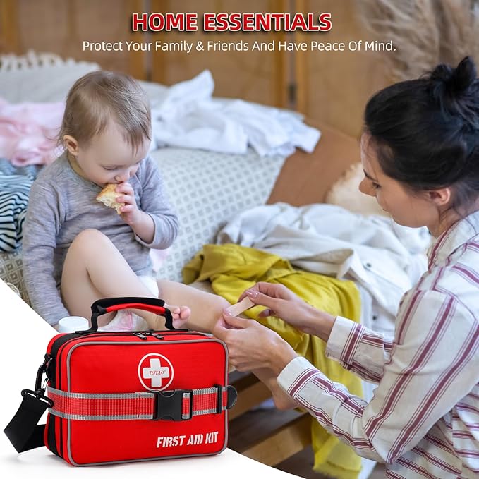 TELIAO Comprehensive Premium 430 Piece Emergency First Aid Kit, Large Medical Kits for Home, Car, Camping, Travel, Hiking, Truck, Sports & Outdoor Emergencies, Businesses & Home Medical Supplies