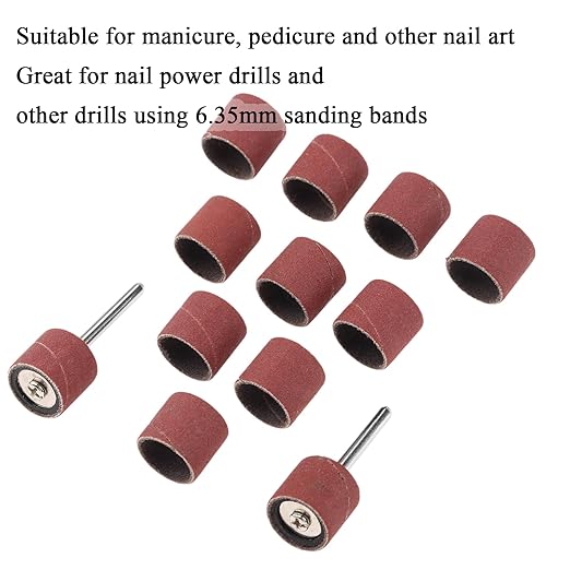 100 PCs Sanding Bands 320 Grit Drums Sleeves For DREMEL Rotary Tools 12CM