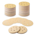 100 PCS 6 Inch 6 Hole Sanding Discs 120 Grit Hook and Loop Adhesive Round Sandpaper for Random Orbital Sander