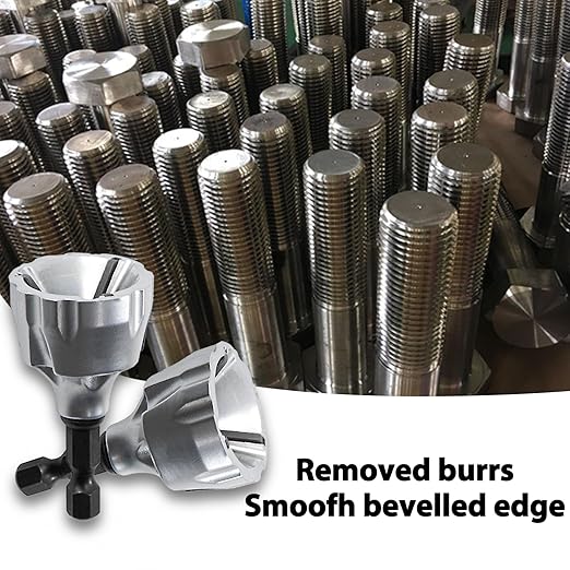 Deburring External Chamfer Tool, HSS Hex Shank Remove Burr Tools with Carbide Blades, Deburring Tool for Metal Bolt in 1/8" to 3/4" (3~19mm) Diameter