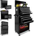 Rolling Tool Chest,13-drawer Tool Box Organizer with Wheels,Large Tool Storage Cabinet with Sliding Drawers,High Capacity Tool Chest with Locking System (Black)