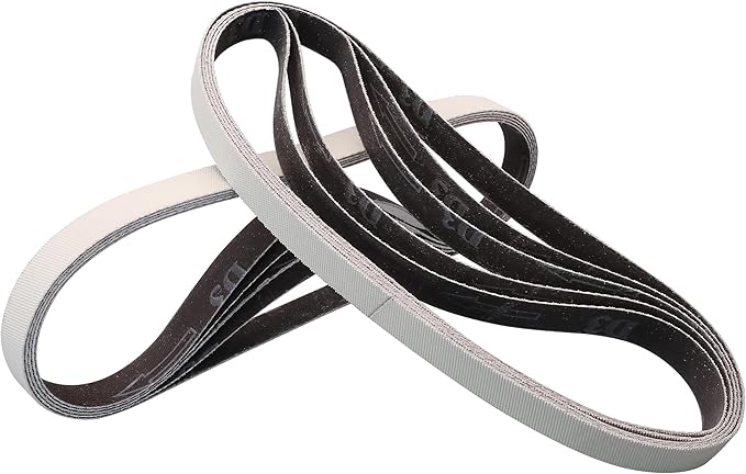 1/2 x 18 Inch 5000 Grit Sanding Belts 10 Pack -Ultra Fine Pyramid Alumina Abrasive Belts for Air File Belt Sander, Auto Clear-Coat, Woodworking & Metal Finishing