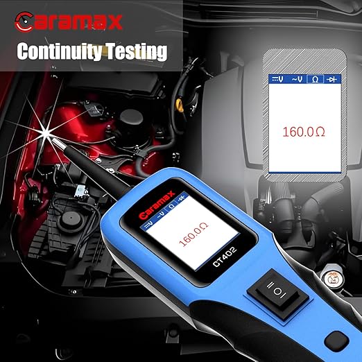 Automotive Power Circuit Probe Tester 12-24V Trailer Light Tester 40FT Cord Resistance&Duty Cycle Digital Multimeter Short&Open Finder Reverse Protection Auto Diode Electrical Diagnostic Kit