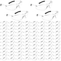 100 Pack Clear Safety Glasses with ANSI Z87.1 Scratch Resistant Eyewear for Women Man Lab Goggles Eye Protection