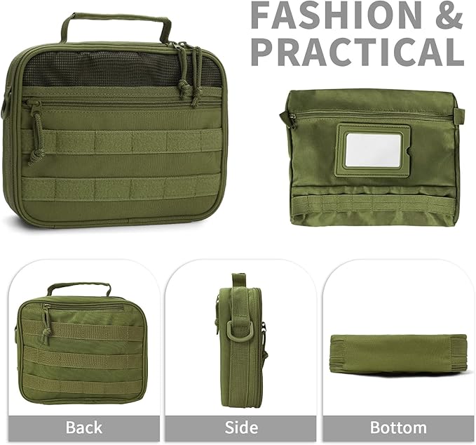 VELVEBAG Mens Toiletry Travel Bag Hanging Toiletry Bag Toiletry Bag Shaving Bag for Men Travel for Cosmetic,Toiletries,Accessories Green