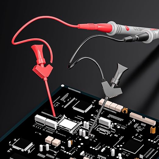 Goupchn Silicone Multimeter Test Leads Kit 33PCS with Replaceable Wire Piercing Probes Set, Alligator Clips, Test Hook Clips, Testing Tweezer for Digital Electrical Multimeter Testing