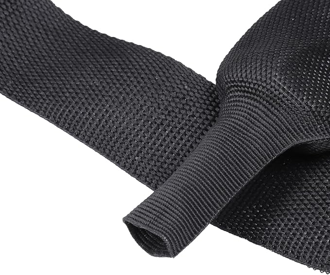 2 in 1 Heat Shrink Braided Sleeving Fabric Tubing-Perfectly fit Irregular Shape Hose/Cable/Wire (3/8"(10mm), 22FT)