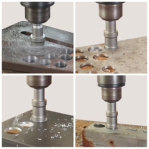 10PCS Carbide Hole Saw Kit, 5/8'' to 2'' Metal Hole Cutter with Pilot Drill, Holesaw for Hard Metal, Stainless Steel, Iron, Mild Steel, Aluminium, Alloy, Plastic, Fiberglass