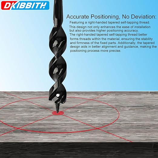 Flexible Installer Drill Bit for Pulling Wires Through Walls Ceilings and Sidewalks, 54-Inch Long, 3/8-Inch Auger with a Fish Eye Hole and Screw Point, 3/16" 3-Flat Anti-Slip Shank.