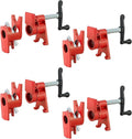 3/4" Wood Gluing Pipe Clamp Set | Professional Woodworking and Metalworking Clamps Tools with Unique Foot Design for Frame Assembly, Quick Release and Precision Gluing (4Pack, 3/4")