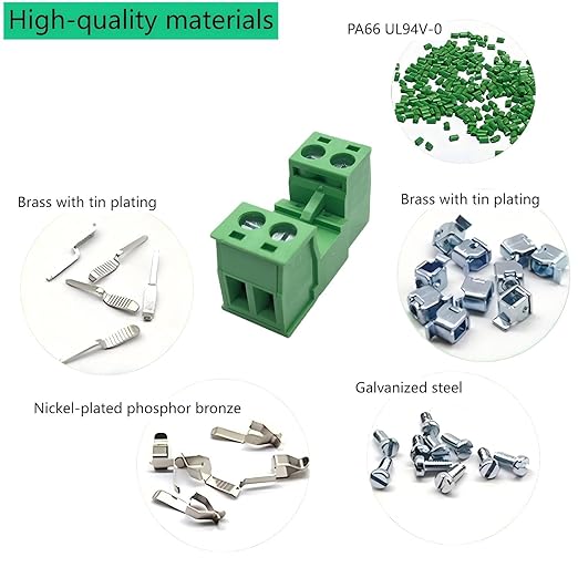 17-Piece 5.08mm Pluggable Screw Terminal Block Kit (2/3/4 Pins) with Screwdriver, Compatible with 12-28AWG, 300V 10A