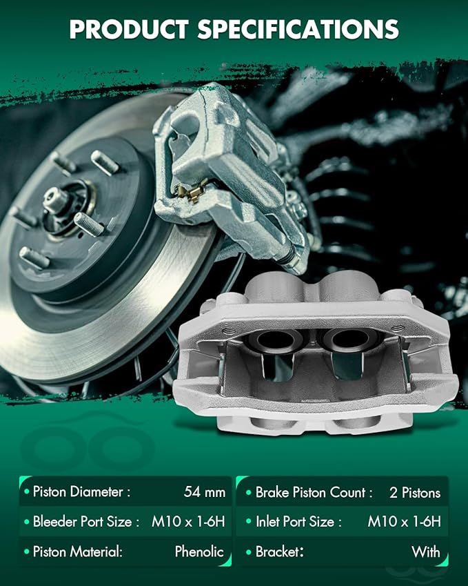 SCITOO Front Disc Brake Caliper With Bracket 18B5055 Compatible For Chrysler For Aspen 07-09,For Dodge For Durango 07-09(Just Fit Front Right),For Dodge For Ram 1500/Dakota 09-10(Just Fit Front Left)