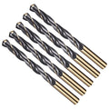Drill Bit, 12mm Cutting Diameter, 4341 HSS Gold and Black 118° Cutting Angle Number Jobber Bits - (Applications: for Drilling Soft Metal Plastic Wood), 5-Pieces