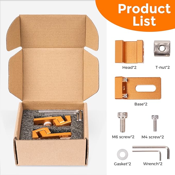 Aluminum Tiger Claw – Compatible with 3018 Pro Max/3018 Pro Ultra CNC Machine, T-Track & Perforated Worktables – Ideal for Secure CNC Machining, Low Profile Side Clamps for CNC Router