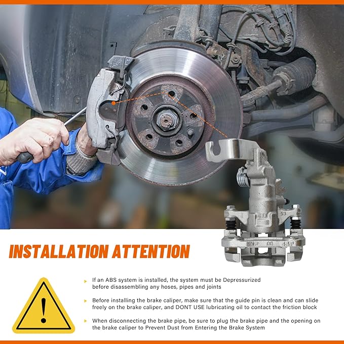 DRIVESTAR 19B2069 Rear Brake Caliper Driver Side, ONLY Fit 2004 2005 2006 2007 2008 for Acura TSX, 1998-2007 for Honda Accord, Rear Left Caliper New