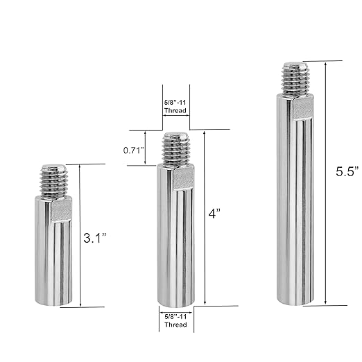 7 Pack Wire Wheel Cup Brush for 4 1/2 Angle Grinder with 5/8"-11 Thread Extension Rod,4 & 3 Inch Twist Knotted Coarse Crimped Wire Brushes (Wire Wheel Set & Grinder Extension Rod)